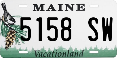 ME license plate 5158SW