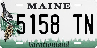 ME license plate 5158TN