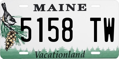 ME license plate 5158TW