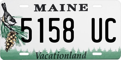 ME license plate 5158UC