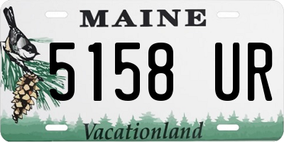 ME license plate 5158UR