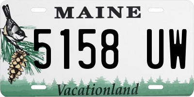 ME license plate 5158UW