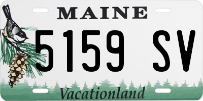 ME license plate 5159SV