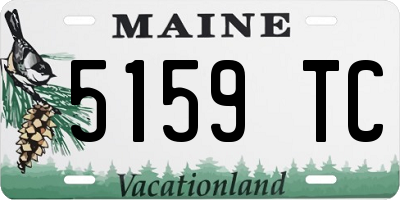 ME license plate 5159TC