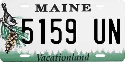 ME license plate 5159UN
