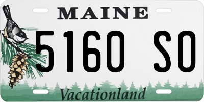 ME license plate 5160SO