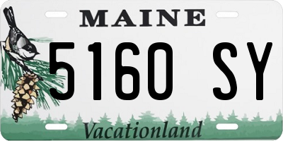 ME license plate 5160SY