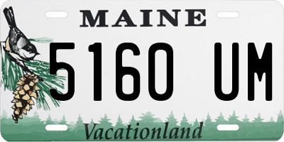 ME license plate 5160UM