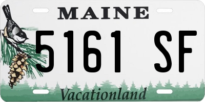 ME license plate 5161SF