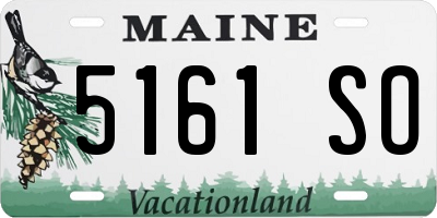 ME license plate 5161SO