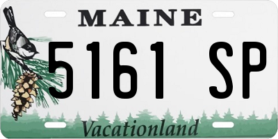 ME license plate 5161SP