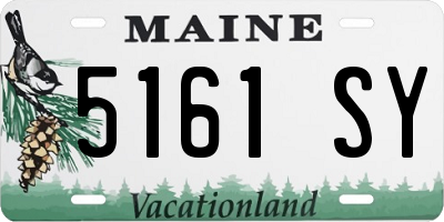 ME license plate 5161SY