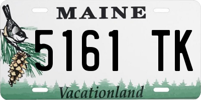 ME license plate 5161TK