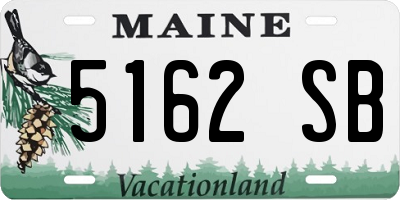 ME license plate 5162SB