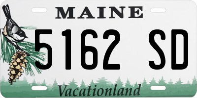 ME license plate 5162SD