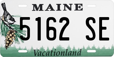 ME license plate 5162SE