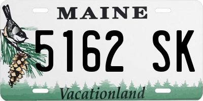 ME license plate 5162SK