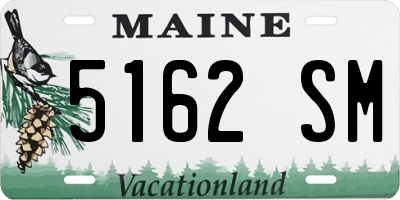 ME license plate 5162SM