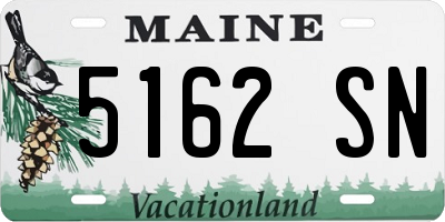 ME license plate 5162SN