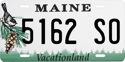 ME license plate 5162SO