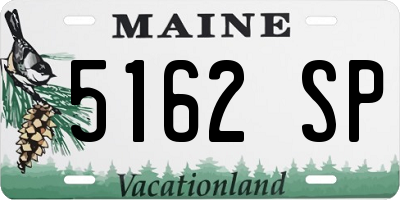 ME license plate 5162SP