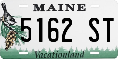 ME license plate 5162ST