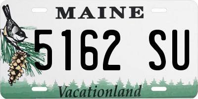 ME license plate 5162SU