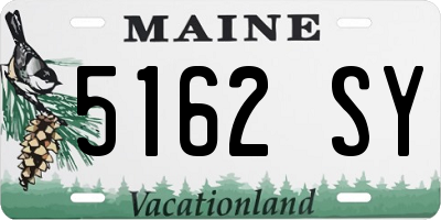 ME license plate 5162SY