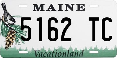 ME license plate 5162TC