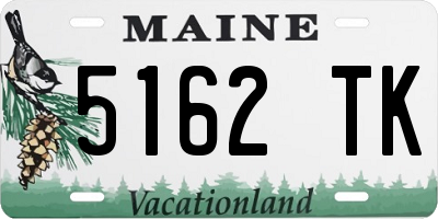 ME license plate 5162TK