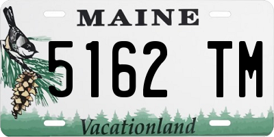 ME license plate 5162TM