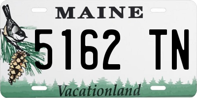 ME license plate 5162TN