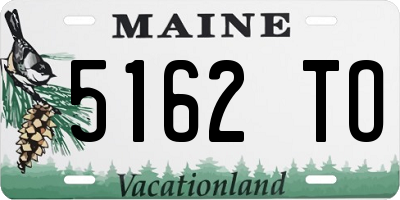 ME license plate 5162TO