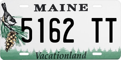 ME license plate 5162TT