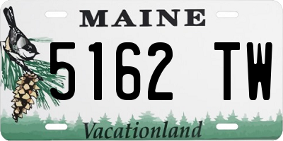 ME license plate 5162TW