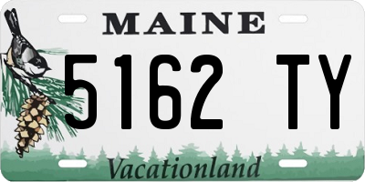 ME license plate 5162TY