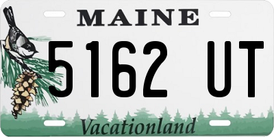 ME license plate 5162UT