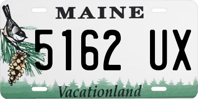 ME license plate 5162UX