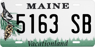 ME license plate 5163SB