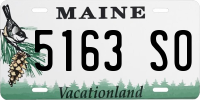 ME license plate 5163SO