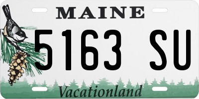 ME license plate 5163SU