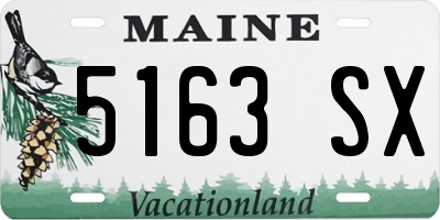 ME license plate 5163SX
