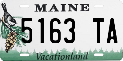 ME license plate 5163TA
