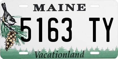 ME license plate 5163TY