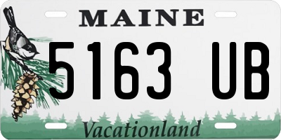 ME license plate 5163UB