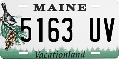 ME license plate 5163UV