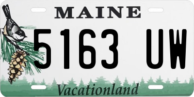 ME license plate 5163UW