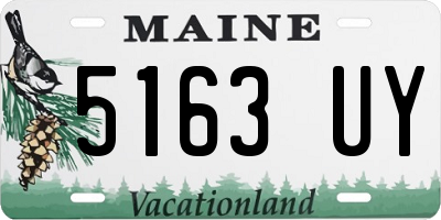 ME license plate 5163UY