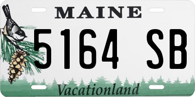 ME license plate 5164SB