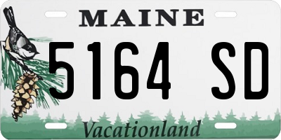 ME license plate 5164SD
